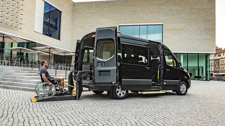 Wheelchair accessible van exterior